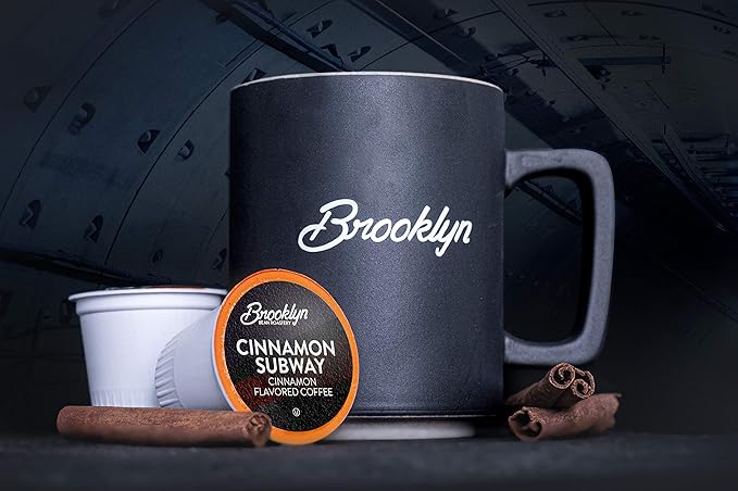 Brooklyn Beans Cinnamon Subway Gourmet Coffee Pods - Compatible with Keurig K Cup Brewers Including