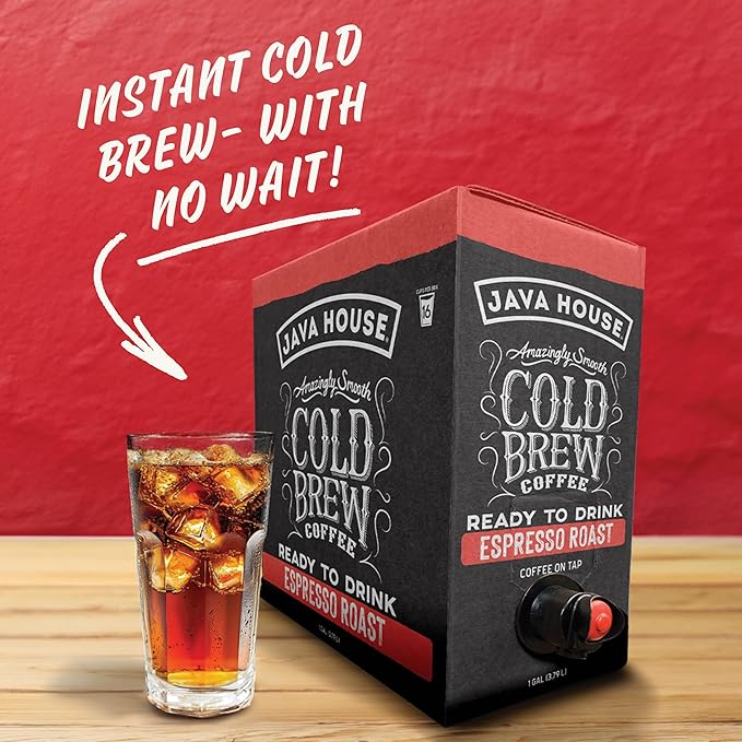 Java House Cold Brew Coffee on Tap – Premium 100% Arabica Dark Roast – Smooth Espresso Flavor with
