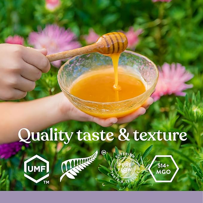 100% Pure New Zealand Honey - Certified UMF 15+ (MGO 512+), Award Winning New Zealand Raw Manuka