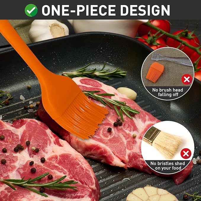 Pastry Brush-Begonia Silicone Basting Brush for Cooking,2pcs 10+8 in Heat Resistant Food Brushes