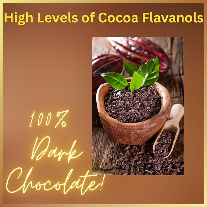 Cacao Nibs Organic - 100% Dark Chocolate Chips - Raw, Unsweetened Cocoa Pieces - 16 Oz - Keto and