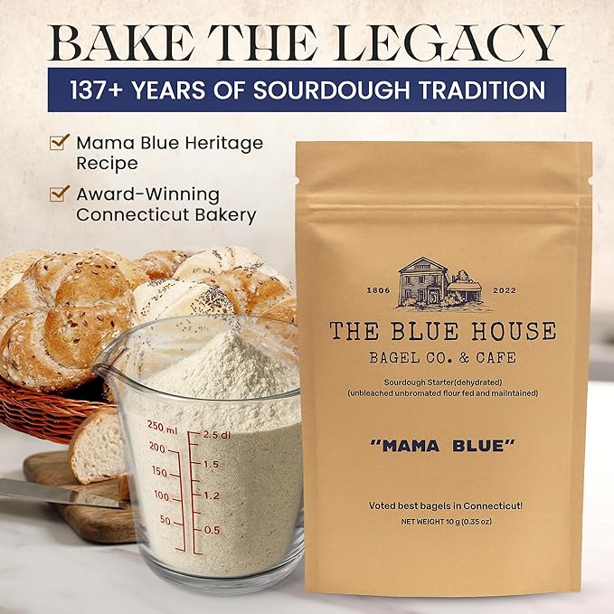 Dehydrated Sourdough Starter ??Mama Blue Artisan Sourdough Bread with 137+ Years Italian Heritage |