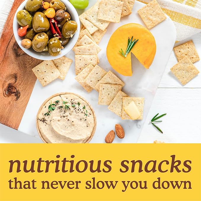 Simple Mills Almond Flour Crackers, Fine Ground Sea Salt - Gluten Free, Vegan, Healthy Snacks, 4.25