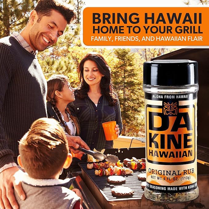 Da Kine Hawaiian Premium BBQ Dry Rub Seasoning - Authentic BBQ Seasoning Blend, Perfect Gourmet Rub