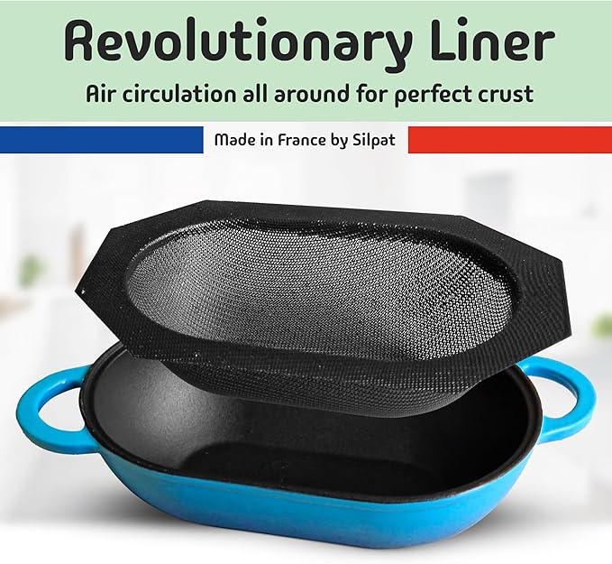 LoafNest: Incredibly Easy Artisan Bread Kit. Cast Iron Dutch Oven [Compact 2 qt size] and
