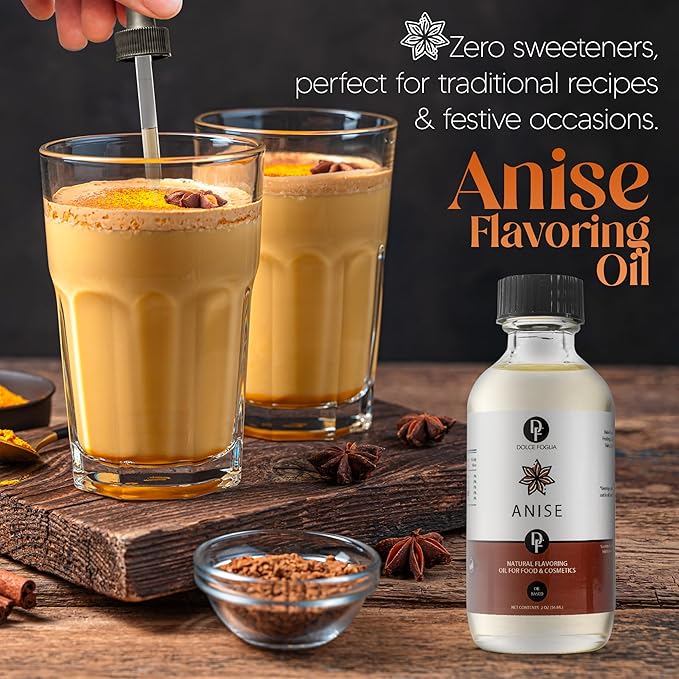 Dolce Flav Natural Anise Extract ??1 Gallon Oil-Soluble Kosher, Sugar-Free, Concentrated Licorice