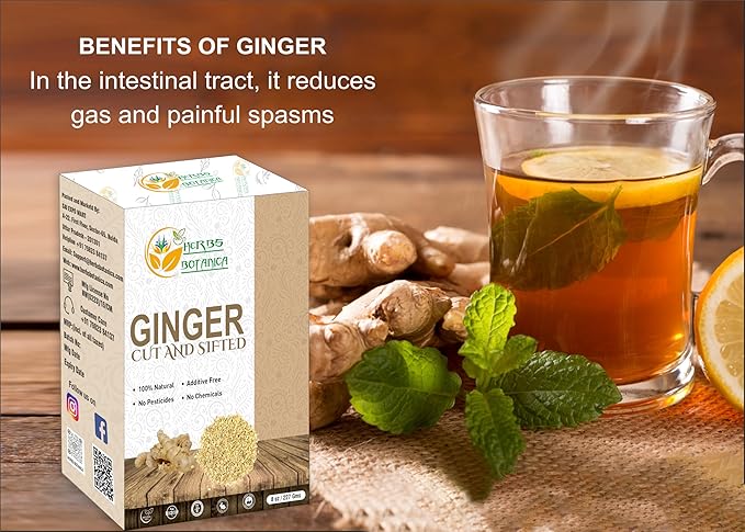 Herbs Botanica Dried Ginger Root Cut And Sifted for Teas, Tinctures and Infused oils. | Flavour