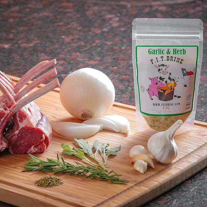 FIT Brine - Flavor Infused Tenderizing Brine - Garlic & Herb, 16oz | Meat Tenderizer & Seasoning |