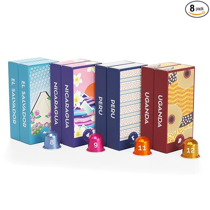 Atlas Coffee Club Espresso Pods Compatible with Nespresso Original– All Roast Variety Pack (80