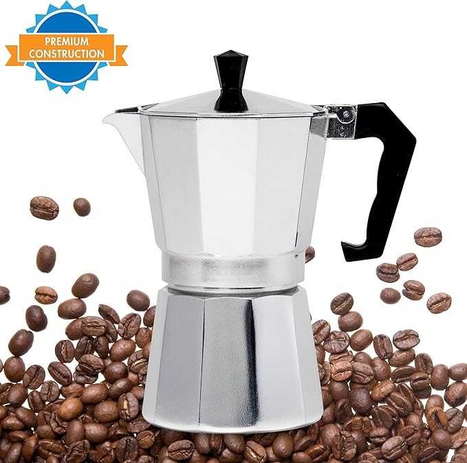 Primula Classic Stovetop Espresso and Coffee Maker, Moka Pot for Italian and Cuban Café Brewing