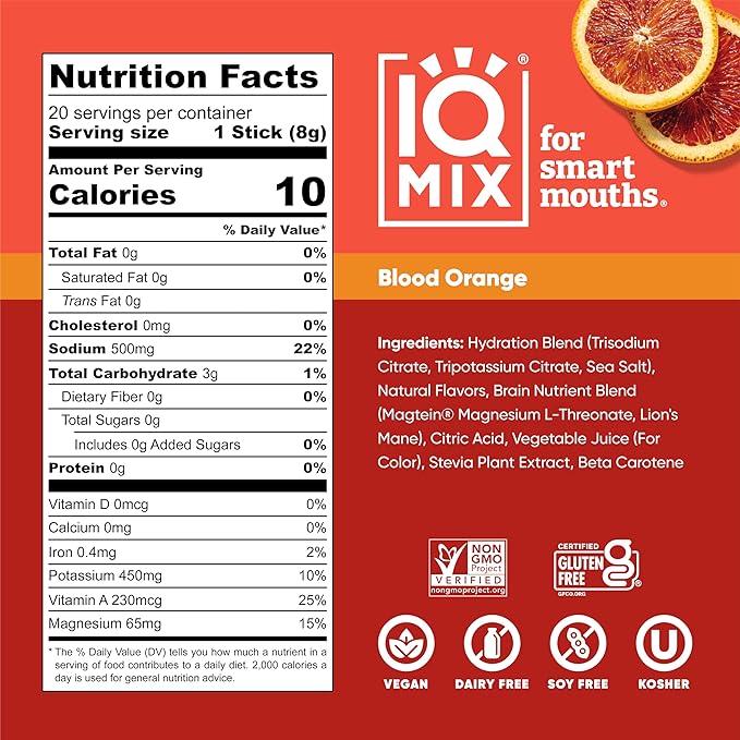 IQMIX Hydration Electrolyte Powder ??4-in-1 Formula for Hydration, Mental Clarity, Mood and