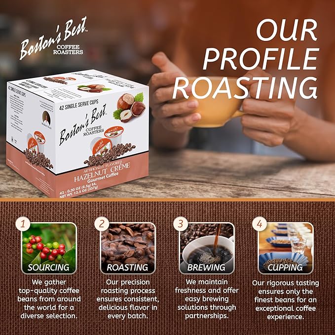 Boston’s Best - Hazelnut Creme Flavored, Delicious Gourmet Coffee Compatible with Keurig® Coffee