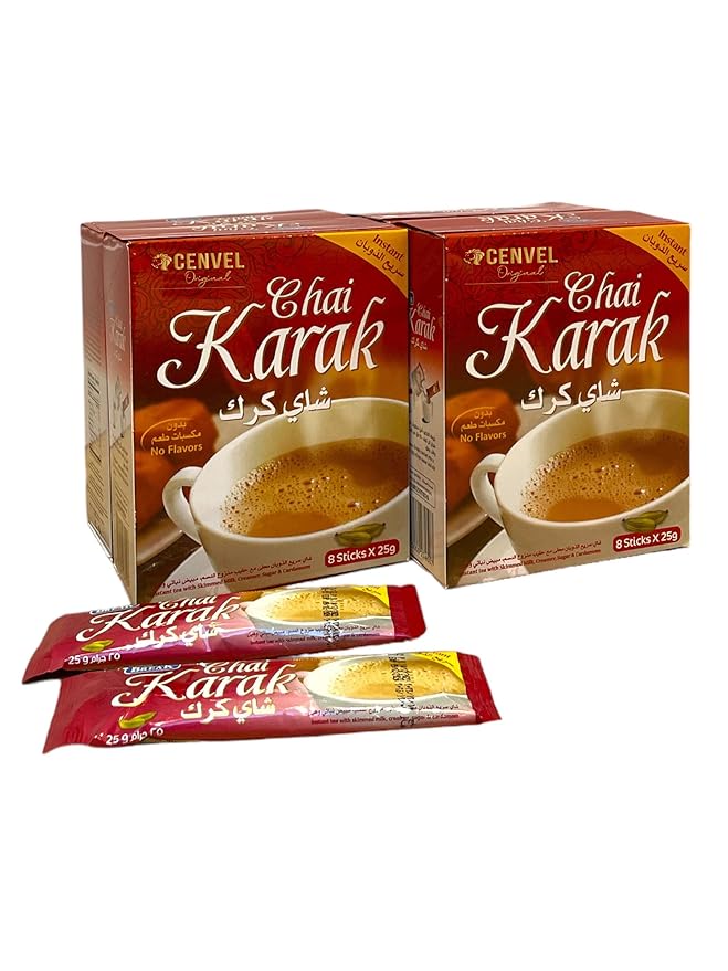 CENVEL® Karak Chai Sweetened | Premium Instant Karak Tea – Natural | Instant Indian Authentic Chai