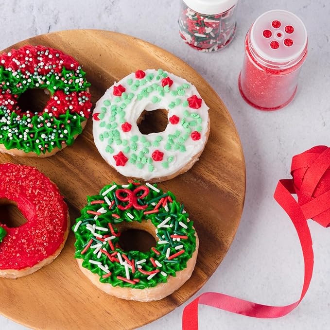 Sweets Indeed, Christmas Sprinkles, 4 Pack, Holiday Edible Sprinkle Mix, Perfect for Cake