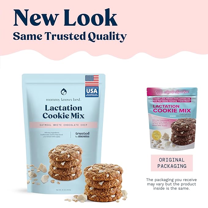 Lactation Cookies Mix - Oatmeal Breastfeeding Cookie Supplement Support for Breast Milk Supply