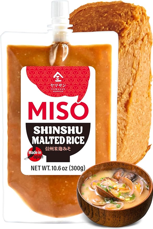 YAMASAN KYOTO UJI Miso Paste Malted Rice, Naturally Fermented in Shinshu Nagano Japan, Non-GMO, No
