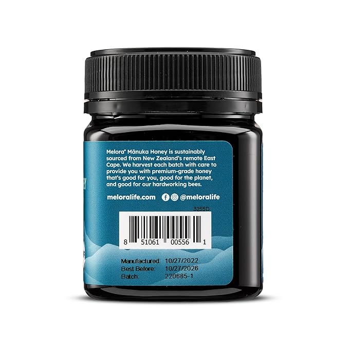 Melora Raw Manuka Honey from New Zealand | UMF 15+ | MGO 525+ | 8.8 Oz Jar | Safe for Skin Care |