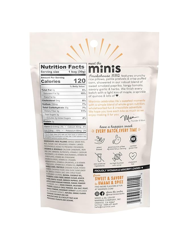 Marimix Snack Mix | Crunch Baked Sweet & Salty Savory Plant Based Naturally Gluten Free Whole Grain