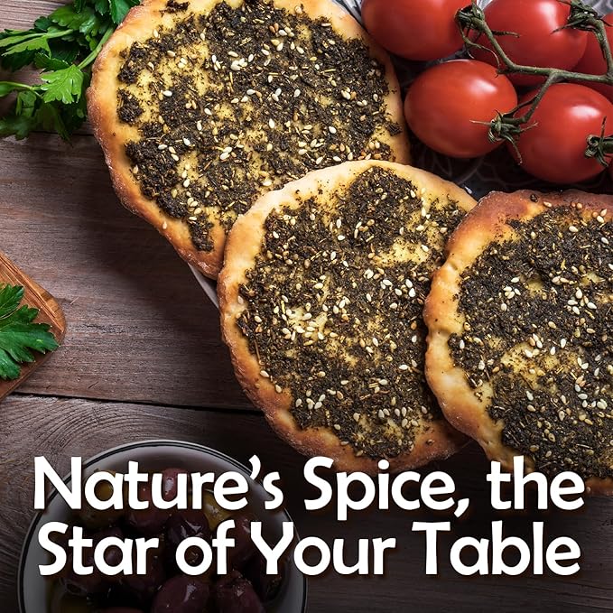 Za'atar Seasoning 7 Oz | Mediterranean Spice Blend | Natural Zaatar Spice Mix with Marjoram
