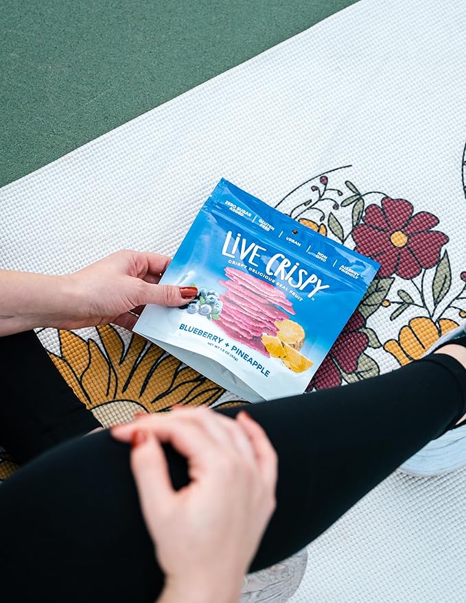 Live Crispy Fruit Chips - Pineapple-Powered Snack Packed with 100% Natural Fruit