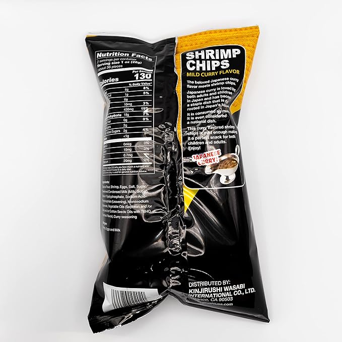 Kinjirushi Authentic Japanese Curry Flavor Shrimp Chips(3 Pack) (2 oz)/Snacks/Chips/Japanese/Asian