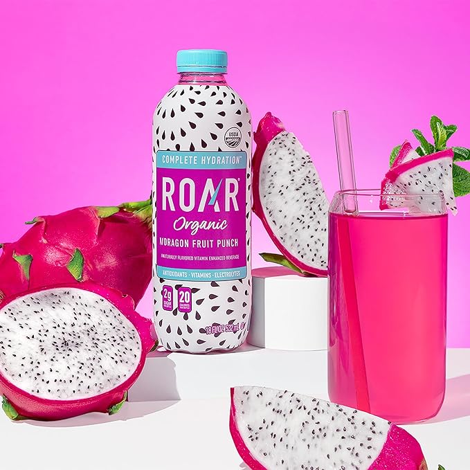ROAR Complete Hydration Organic - Electrolyte Drinks with Vitamins C, B5, B12 – Non GMO, Gluten