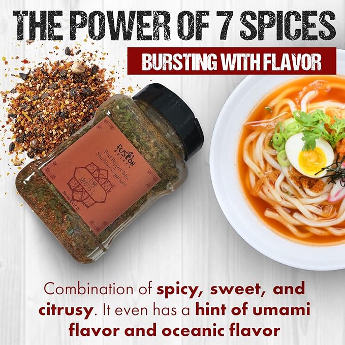 Fusion Select 12 Oz Shichimi Togarashi Seasoning - Japanese 7 Spice Japanese Seasoning Japanese