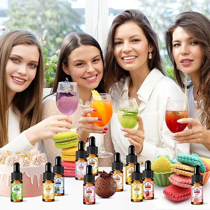 Food Flavoring Oil - Candy Flavoring for Candy Making 18 x 0.35 Fl Oz Extracts and Flavorings for