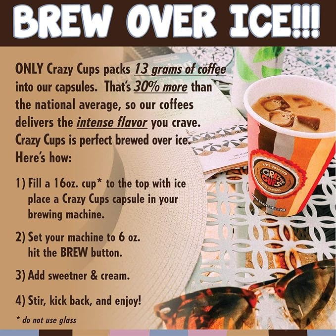 Crazy Cups Flavored Coffee in Single Serve Coffee Pods - Flavor Coffee Variety Pack Chocolate 40