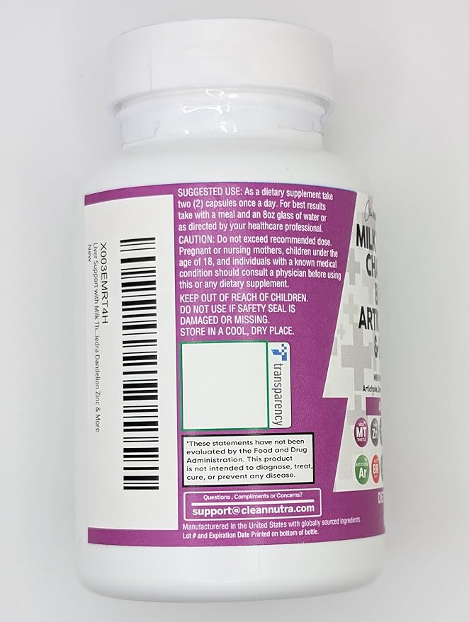 Clean Nutraceuticals Milk Thistle NAC Chanca Piedra Beet Root Artichoke Dandelion Root - Liver