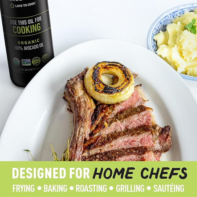Chefs Life Organic Avocado Oil - Organic Avocado Oil For Cooking, Avocado Oil Organic for Dressing