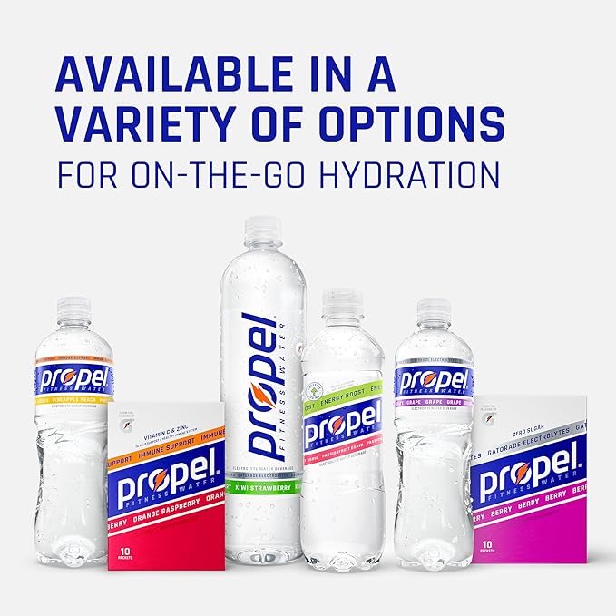Propel Energy Boost Zero Calorie Flavored Water With Electrolytes and Caffeine, Blueberry Acai