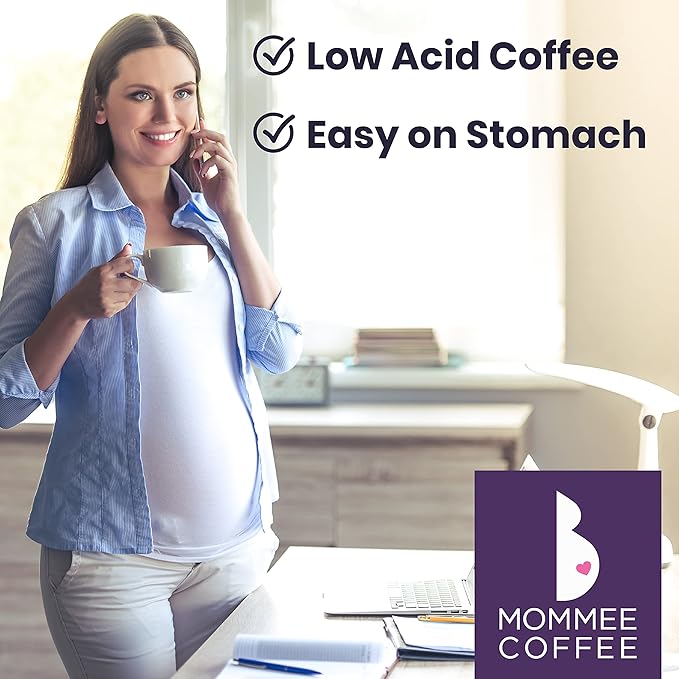 Mommee Coffee Full Caf Low Acid Whole Organic Coffee Beans - 100% Arabica Organic Full Caff Coffee