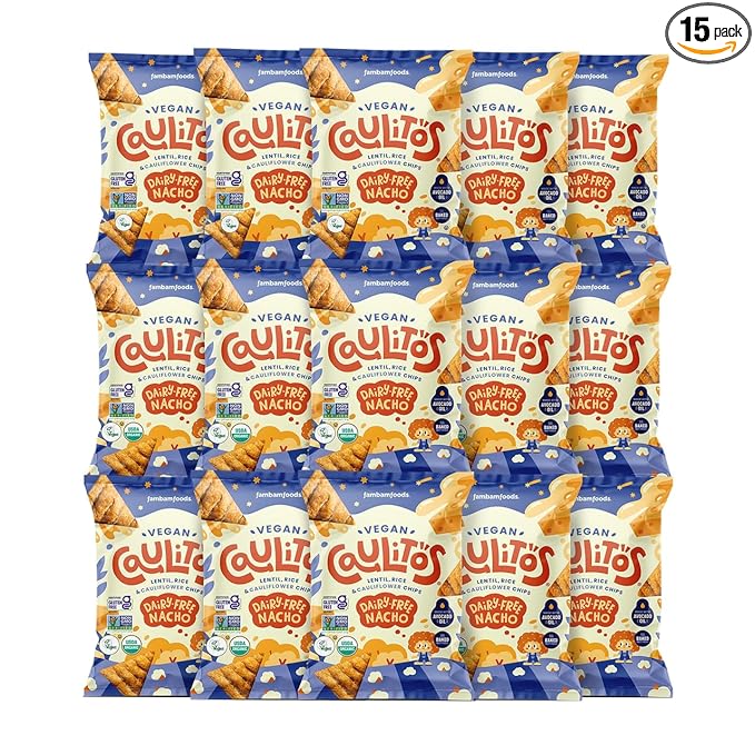 Caulitos ??15 Pack | Lentil, Rice & Cauliflower Chips | Organic, Gluten-Free, Non-GMO, Kosher