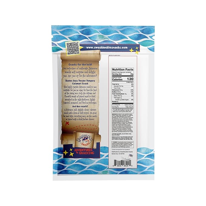 Ikaten Daio Tender Tempura Calamari Snack 5.64oz (160g), Otsumami, Made in Japan by Swashbuckle