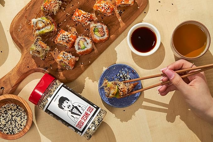 Bakers Club Bulk 17oz Mixed Black and White Sesame Seeds - Tuxedo blend for Sushi, Tuna, Stir Fry