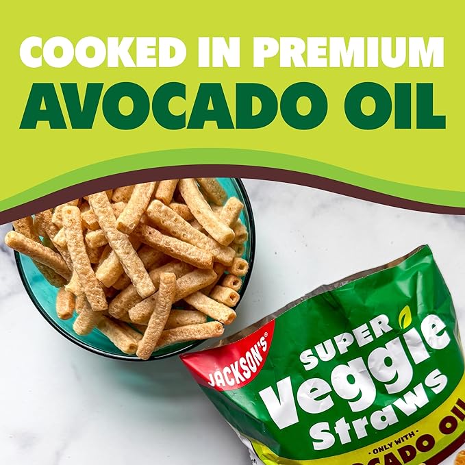 Jackson???Super Veggie Straws Variety Pack (5 oz, Pack of 6) ??Ranch, Cheddar, Sea Salt ??Gluten