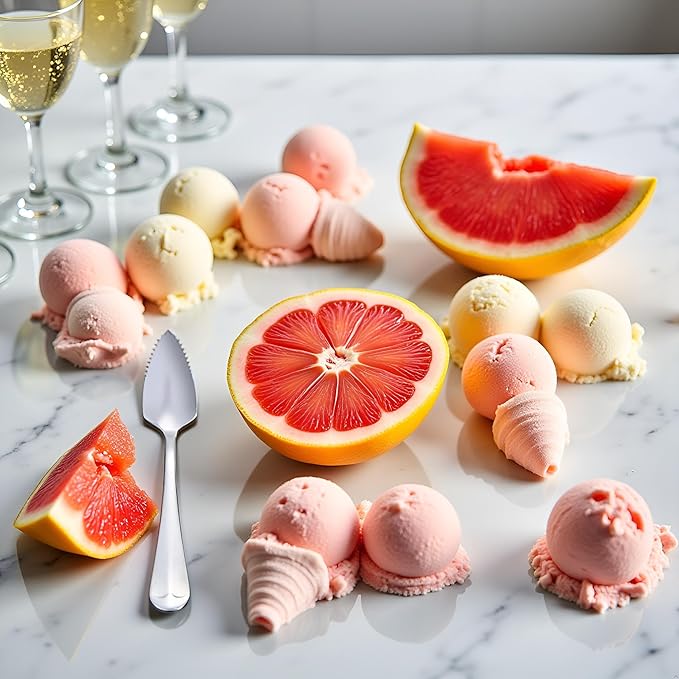 Stainless Steel Grapefruit Spoon For Citrus Fruit Watermelon Dessert Spoon Serrated Edge Ice Cream