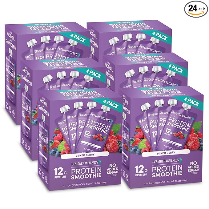 Designer Wellness Protein Smoothie, Real Fruit, 12g Protein, Low Carb, Zero Added Sugar