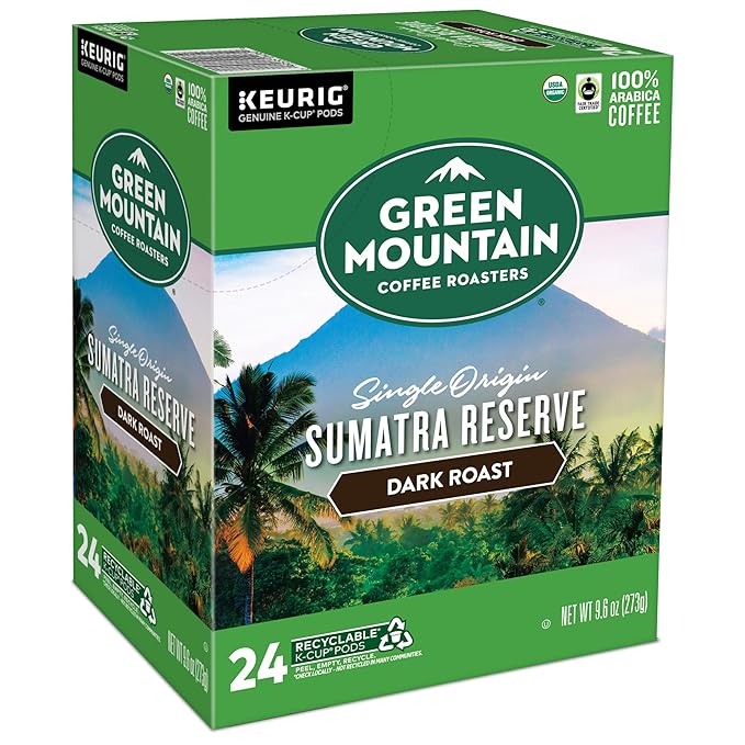 Green Mountain Coffee Roasters Sumatra Reserve Coffee, Keurig Single-Serve K-Cup pods, Dark Roast