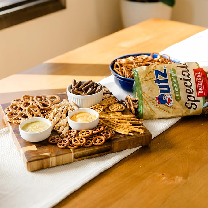 Utz Sourdough Specials Pretzels, Original, 63 oz. Barrel, Classic Pretzel Knot with Rich Sourdough