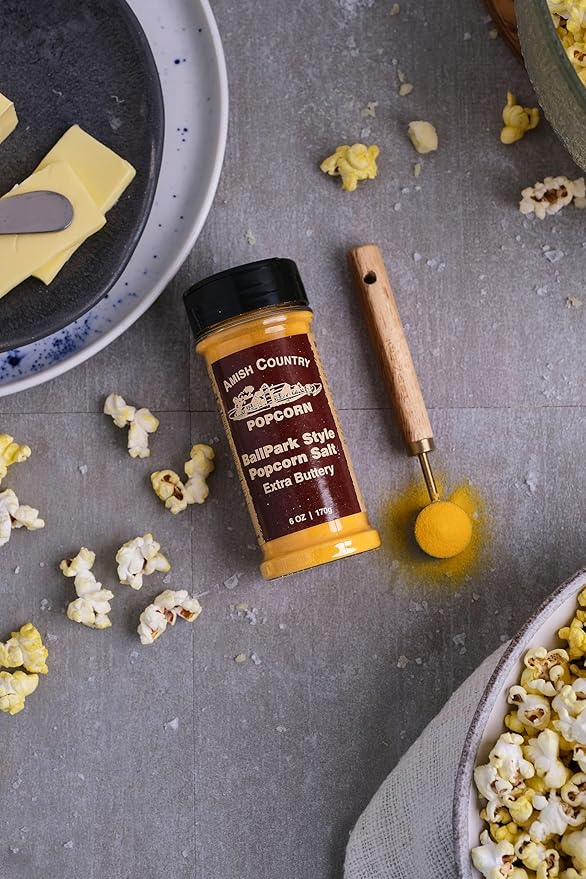 Amish Country Popcorn | Seasoning Variety Pack | BallPark Style Buttersalt - 5.5 oz and White