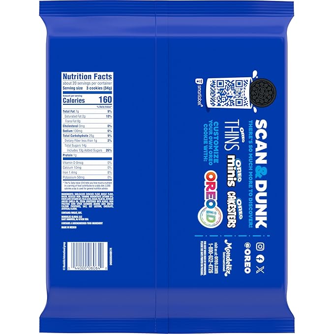 OREO Chocolate Sandwich Cookies, Party Size, 24.16 oz