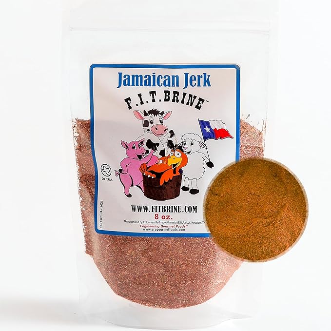 FIT Brine - Jamaican Jerk, 8oz | Premium Meat Tenderizer & Seasoning | Authentic Caribbean Spice