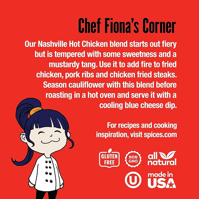 The Spice Lab Nashville Hot Chicken Seasoning - All Purpose Spicy Dry Rub for Fried Chicken, Pork