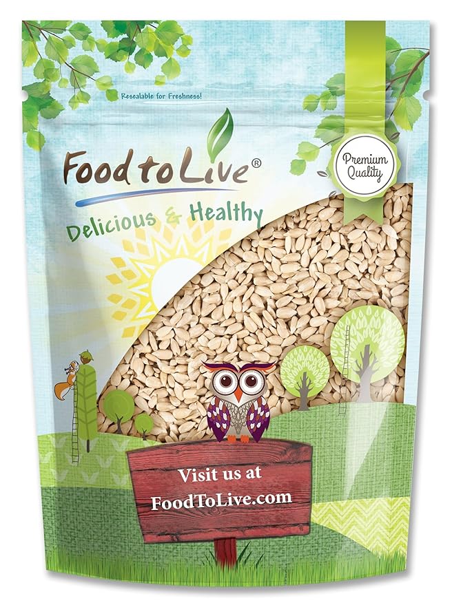 Food to Live Sunflower Seeds, 2 Pounds – Non-GMO Verified, Kernels, No Shell, Kosher, Raw, Vegan