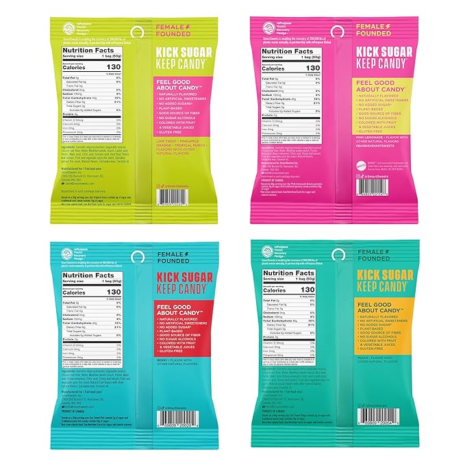 SmartSweets Variety Pack Candy, 1.8oz (Pack of 8), Candy With Low Sugar & Calorie, Healthy Snacks