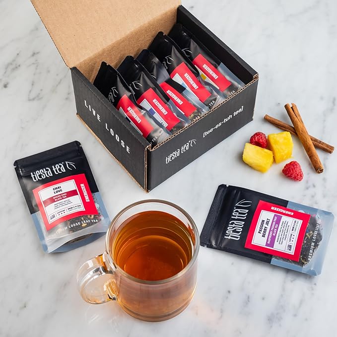 Tiesta Tea - Black Sampler Dry Flight Set, Loose Leaf, High Caffeine, Makes Hot & Iced, Assorted