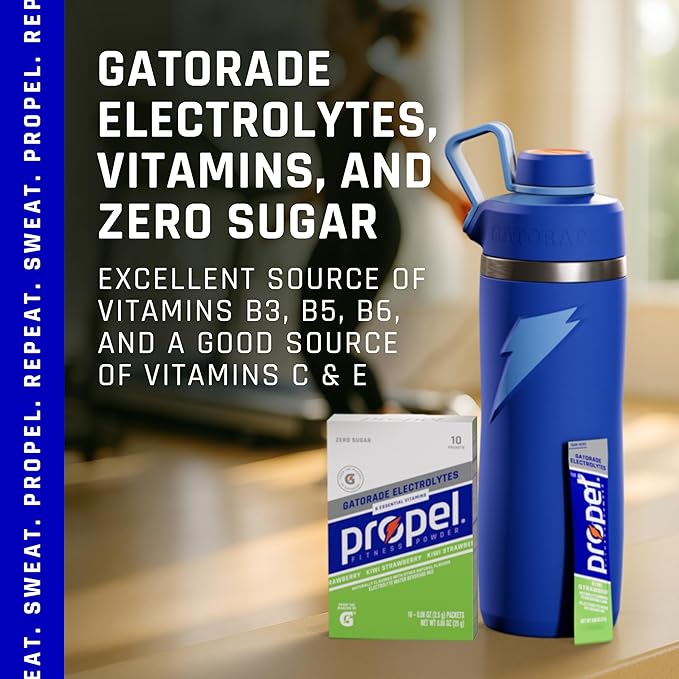 Propel Electrolyte Enhanced Water Drink Mix Powder Packets, Kiwi Strawberry, Zero Calorie & Zero
