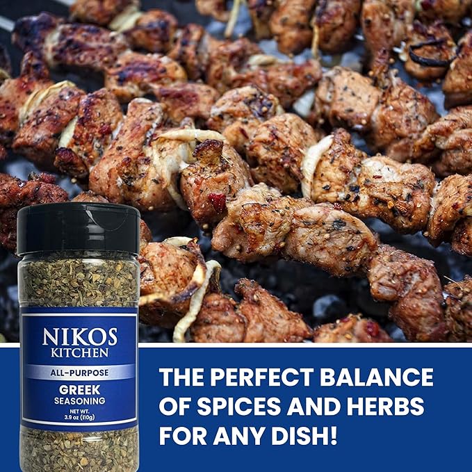 Nikos Kitchen All Purpose Greek Seasoning Blend - Mediterranean Spice Mix for Chicken, Lamb, Gyro